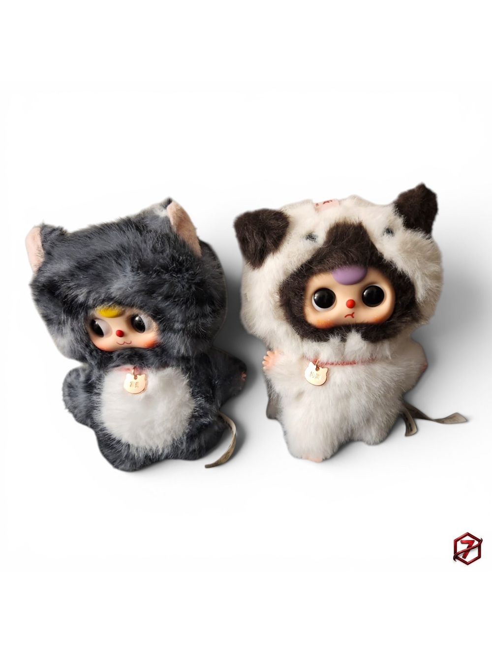 Baby Three Whose Cat Is This Fugui Gou Dan Plush Keychain Lot 2